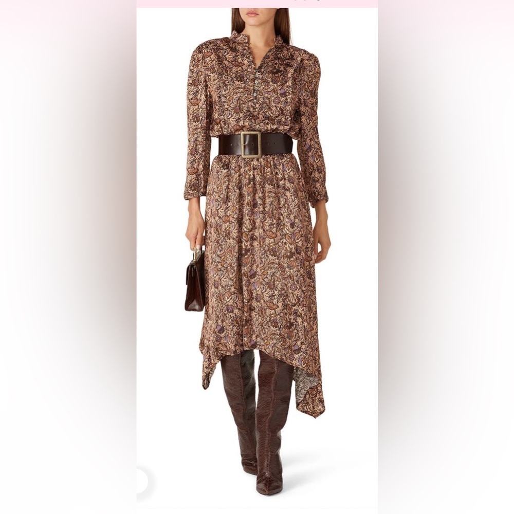 NWT Zadig & Voltaire Rowdy Satin Thorn Dress Blush L